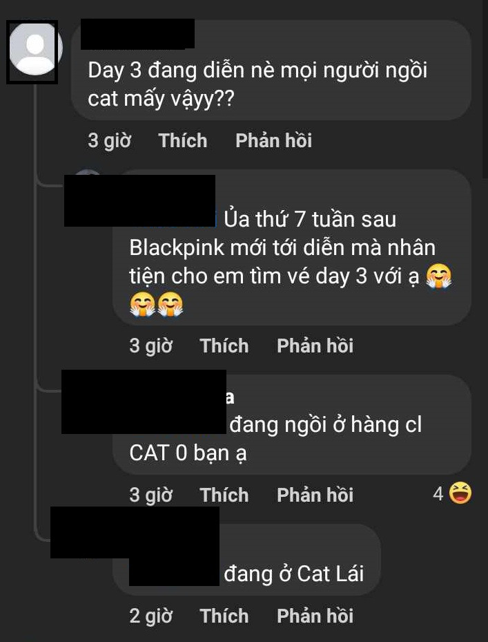 Khán giả hậu concert BLACKPINK lúc này: "Ủa, tuần sau nhóm mới về mà, ai bán vé day 3 khum?". Khán giả hậu concert BLACKPINK lúc này: "Ủa, tuần sau nhóm mới về mà, ai bán vé day 3 khum?".