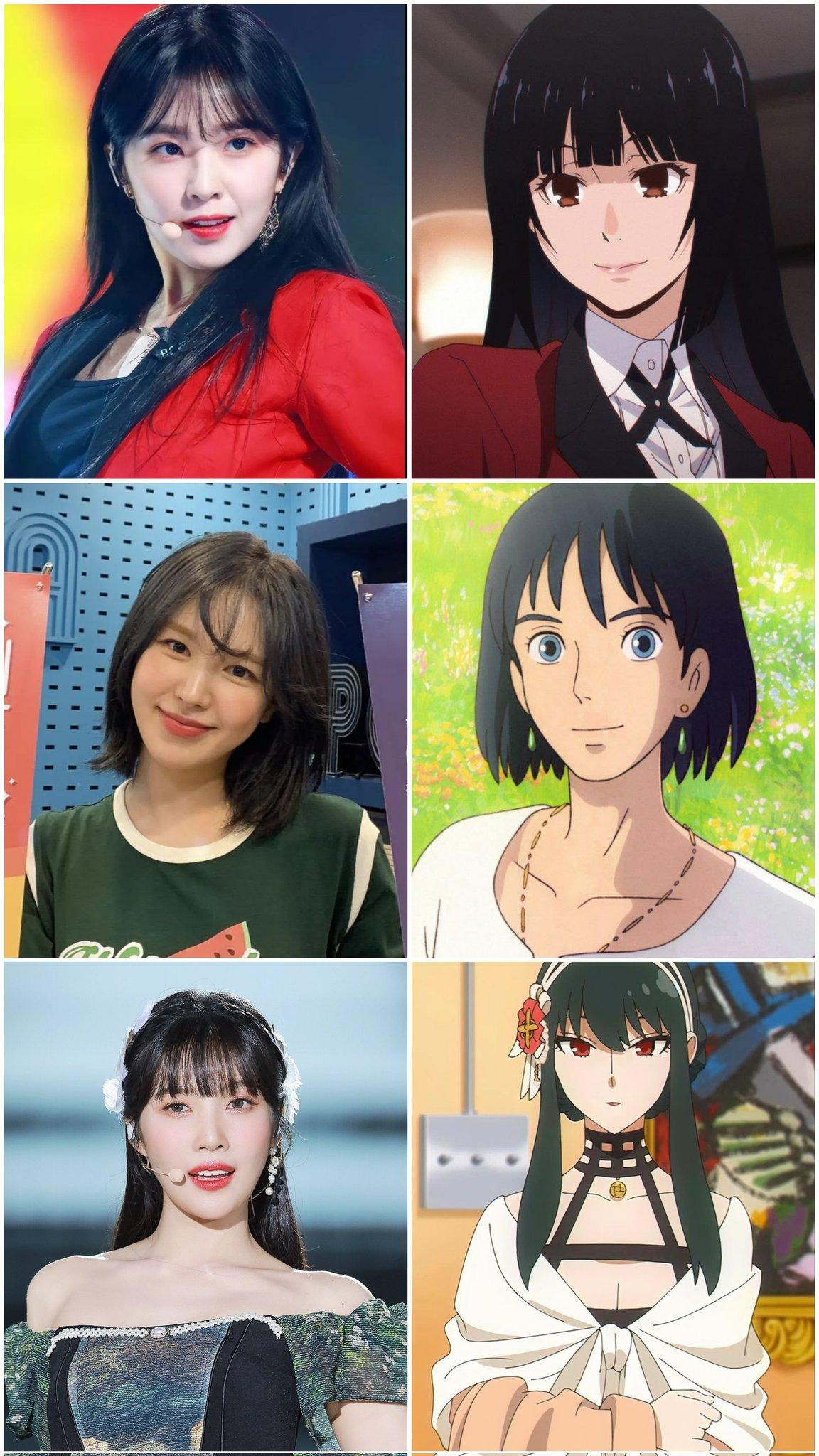 Irene cũng được cho là có khả năng cosplay hoàn hảo thành nhân vật Yumeko. Wendy hứa hẹn sẽ mang vẻ đẹp lãng tử giống Howl (Lâu đài bay của pháp sư Howl). Joy còn gợi fan liên tưởng đến Yor Forger (Spy X Family). - Ảnh: Twitter @redvelfess