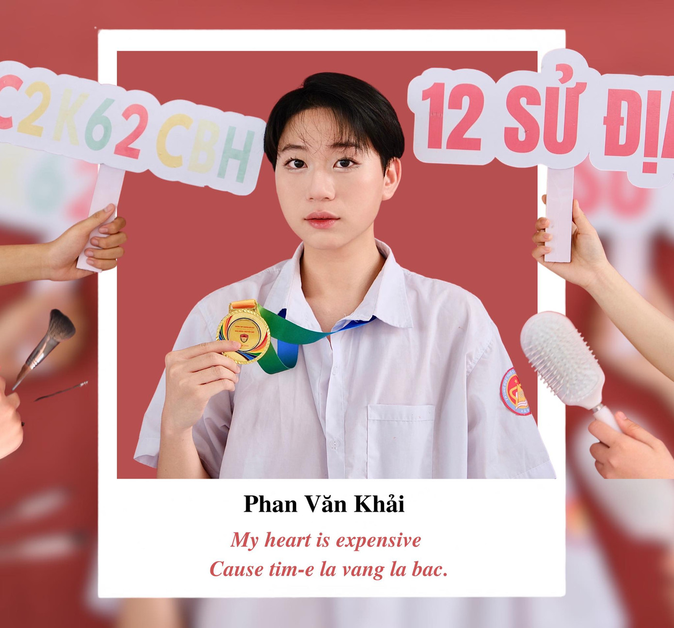 &quot;Vì tim em là vàng là bạc&quot;. - Ảnh: Đại Dũng