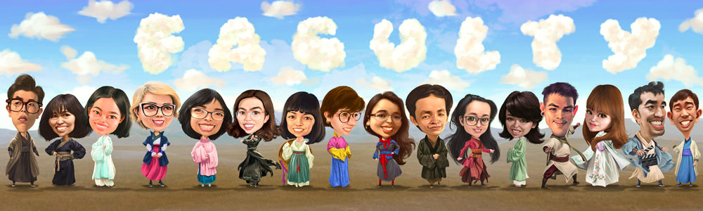 Các giảng viên khoa thiết kế và nghệ thuật của trường Đại học Hoa Sen trong phiên bản hoạt hình tự hoạ đầy hài hước. - Ảnh: Nghệ thuật số - Digital Art - ĐH Hoa Sen Các giảng viên khoa thiết kế và nghệ thuật của trường Đại học Hoa Sen trong phiên bản hoạt hình tự hoạ đầy hài hước. - Ảnh: Nghệ thuật số - Digital Art - ĐH Hoa Sen