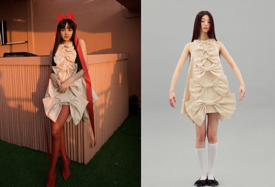 Dùng ruy-băng thắt nơ làm phụ kiện tóc, cùng tông đỏ với tất và giày cao gót khiến tổng thể outfit của Lisa thêm độc đáo và bắt mắt, "chặt đẹp" bản mẫu. Dùng ruy-băng thắt nơ làm phụ kiện tóc, cùng tông đỏ với tất và giày cao gót khiến tổng thể outfit của Lisa thêm độc đáo và bắt mắt, "chặt đẹp" bản mẫu.