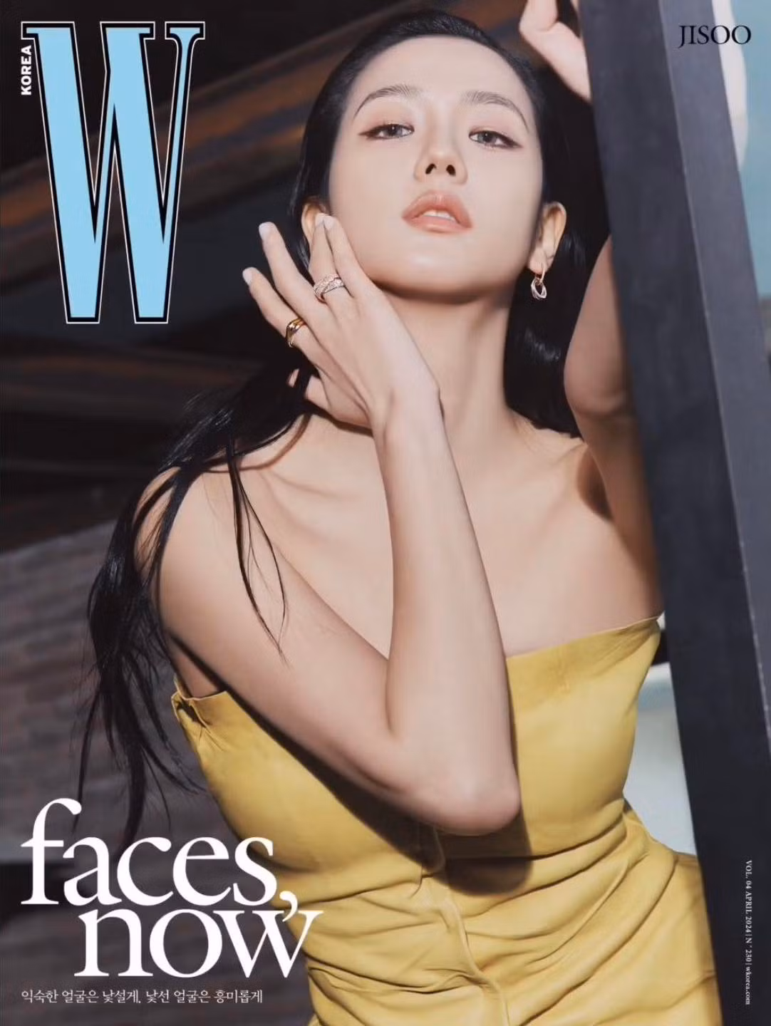 Sáng 13/3, người hâm mộ cũng thích thú với loạt ảnh bìa mới của Jisoo trên tạp chí W Korea số tháng 4, đồng hành cùng thương hiệu Cartier.