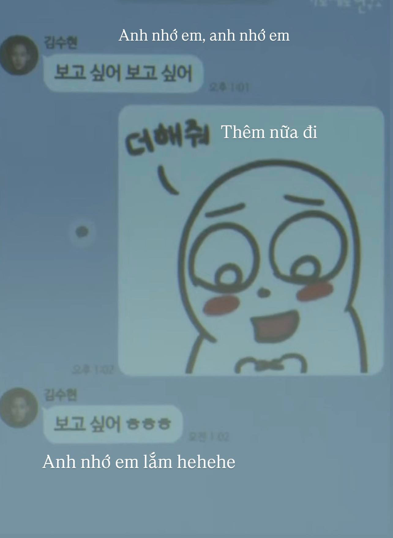 Đoạn chat được công bố cho thấy Soo Hyun dành cho Sae Ron những lời mật ngọt. - Ảnh (dịch): Lạc Sâu Bích