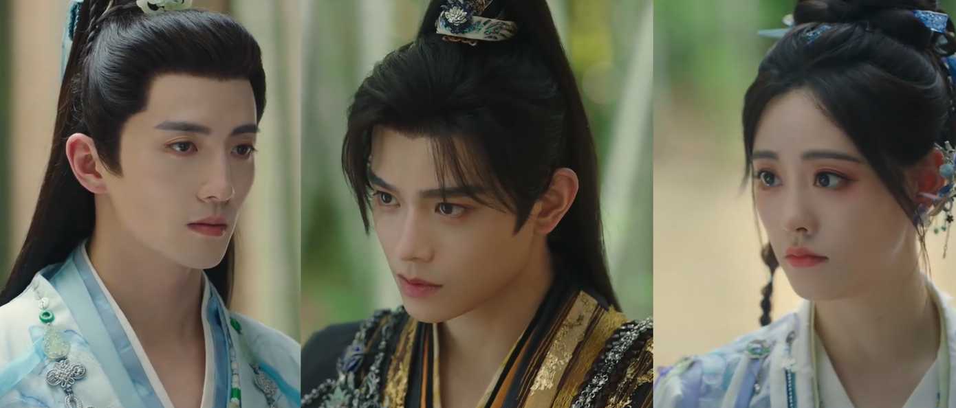 Dọa Mộ Thanh sẽ mách tỷ tỷ, nhưng Diệu Diệu lại chọn bảo vệ chàng, nói dối là mình tự ý vào rừng để luyện tập cho mọi người bất ngờ. Cả hội "xịt keo" vì lý do của Diệu Diệu, dù vẫn tin cô. Dọa Mộ Thanh sẽ mách tỷ tỷ, nhưng Diệu Diệu lại chọn bảo vệ chàng, nói dối là mình tự ý vào rừng để luyện tập cho mọi người bất ngờ. Cả hội "xịt keo" vì lý do của Diệu Diệu, dù vẫn tin cô.