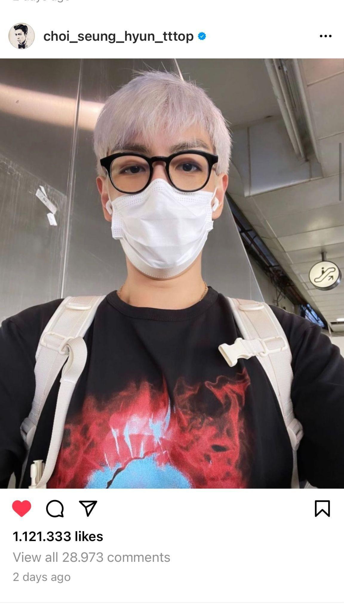 Một bức ảnh selfie chuẩn "thanh niên nghiêm túc" dường như quá nhạt nhẽo với T.O.P. Một bức ảnh selfie chuẩn "thanh niên nghiêm túc" dường như quá nhạt nhẽo với T.O.P.