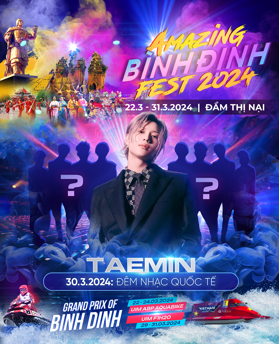 Poster chương trình mà Taemin sẽ biểu diễn tại Bình Định. Poster chương trình mà Taemin sẽ biểu diễn tại Bình Định.