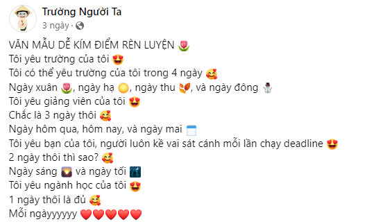 &quot;Tôi yêu trường tôi...&quot; từ một video viral trở thành &quot;văn mẫu&quot; mới cho giới trẻ kiếm điểm rèn luyện.