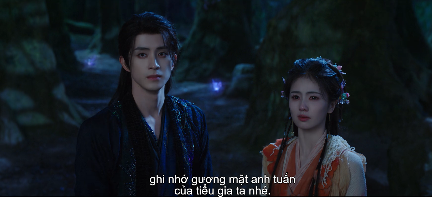 Bạch Lộc mắt đỏ hoe trong cảnh nghe lời dặn cuối cùng của Mộ Cửu được khán giả khen ngợi hết lời vì nhẹ nhàng nhưng đủ để người xem cảm thấy dằn vặt theo.