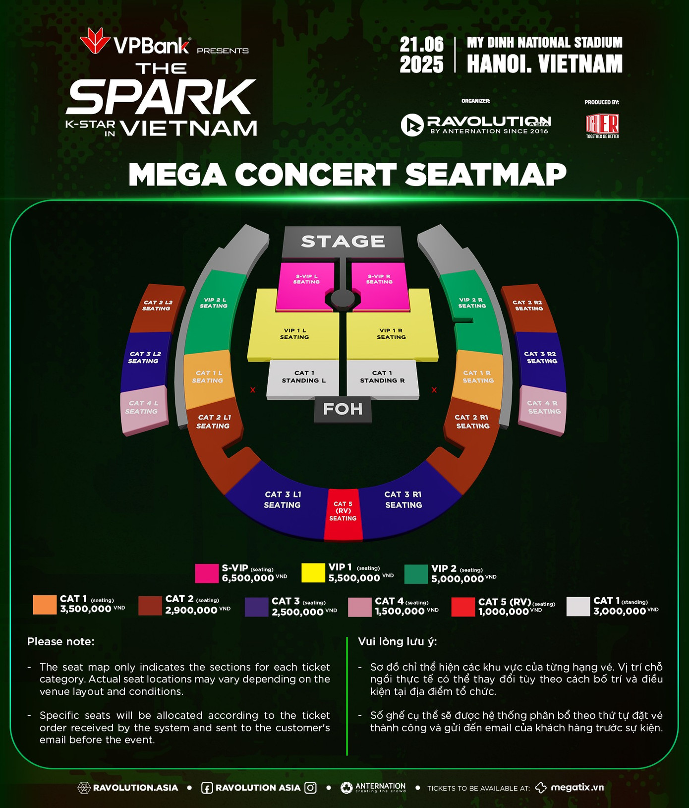 Sơ đồ, giá vé chính thức của siêu concert VPBANK K-Star Spark 2025 tại Hà Nội. Quyền lợi cho từng hạng vé, ưu đãi... vẫn chưa được ban tổ chức công bố. Sơ đồ, giá vé chính thức của siêu concert VPBANK K-Star Spark 2025 tại Hà Nội. Quyền lợi cho từng hạng vé, ưu đãi... vẫn chưa được ban tổ chức công bố.