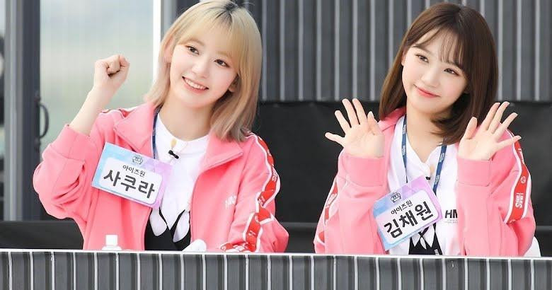 Sakura (trái) và Kim Chaewon (phải) được cho là sẽ debut trong nhóm nữ mới của HYPE Labels.