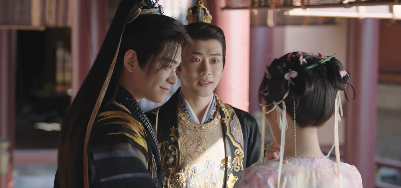 Mộ Thanh/ Mộ Tử Kỳ (Đinh Vũ Hề) ra sức ngăn cản hầu gia tới gần Diệu Diệu.