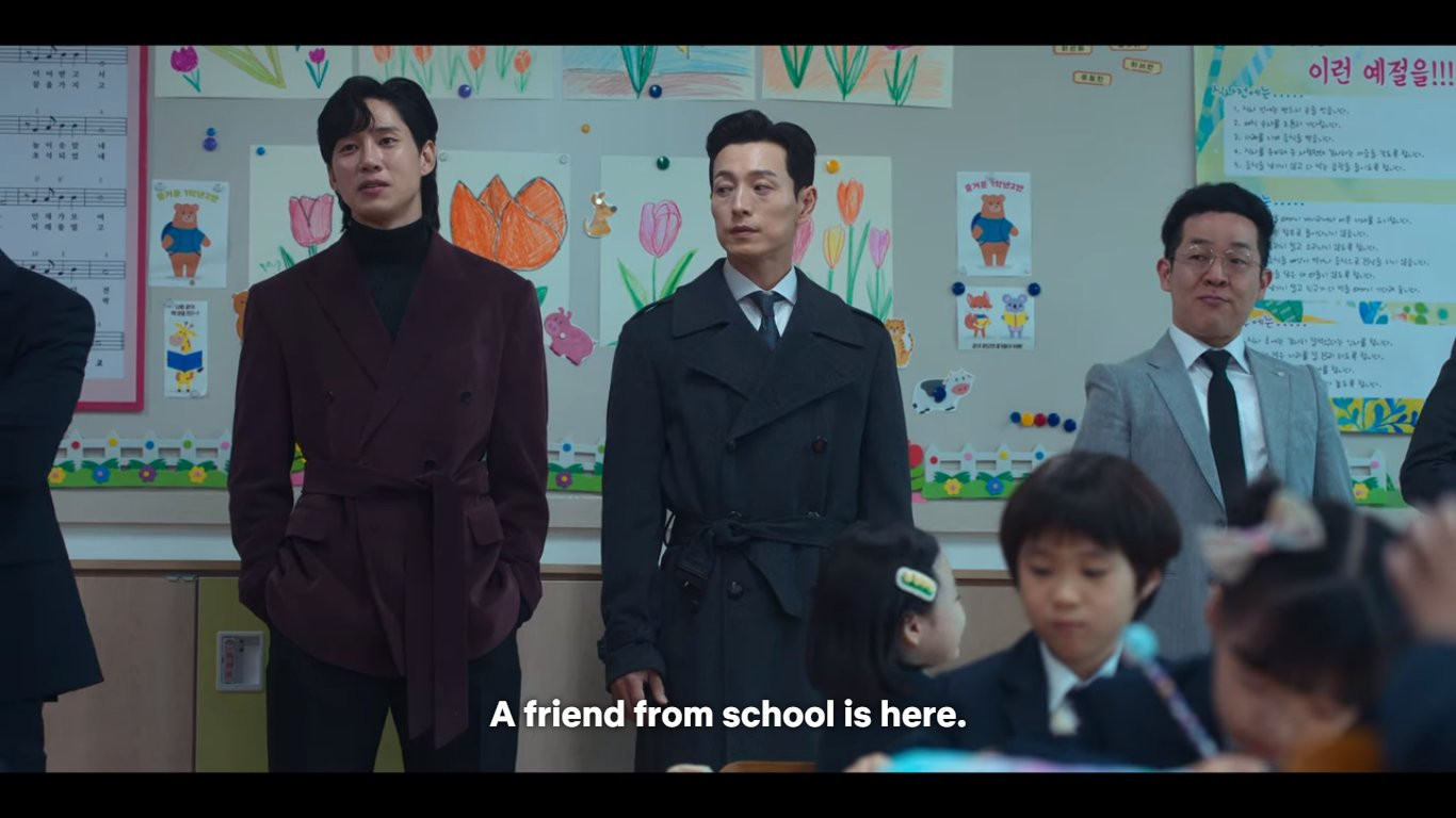 Sắc vóc như người mẫu của Jae Joon và Ha Do Young trong cảnh họp phụ huynh gây sốt.