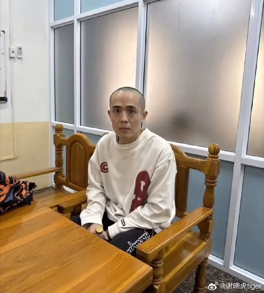 Vương Tinh sau khi được cảnh sát Thái Lan giải cứu.