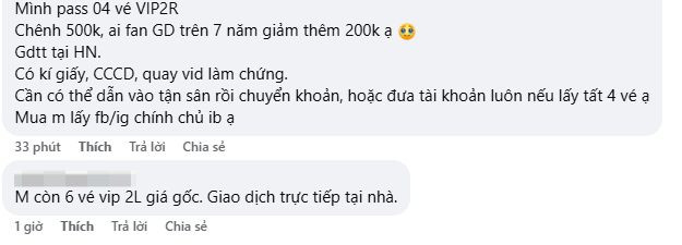 &quot;Phe vé&quot; đã hạ giá.