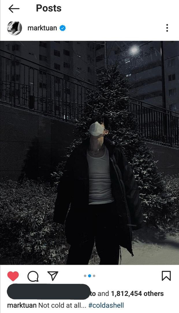 Caption của Mark được các "shipper" cho rằng đang hồi đáp lại Rosé: "Không lạnh chút nào". Caption của Mark được các "shipper" cho rằng đang hồi đáp lại Rosé: "Không lạnh chút nào".