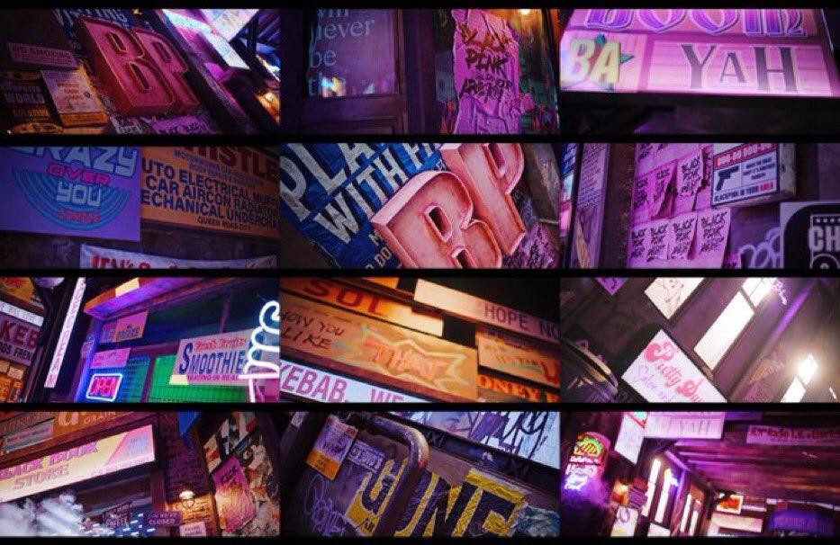 Trong teaser Shut Down, bối cảnh MV cũng xuất hiện nhiều tên các bài hát của BLACKPINK trong các poster, biển hiệu... Câu slogan "BLACKPINK in your area" cũng được bao phủ khắp teaser. Trong teaser Shut Down, bối cảnh MV cũng xuất hiện nhiều tên các bài hát của BLACKPINK trong các poster, biển hiệu... Câu slogan "BLACKPINK in your area" cũng được bao phủ khắp teaser.