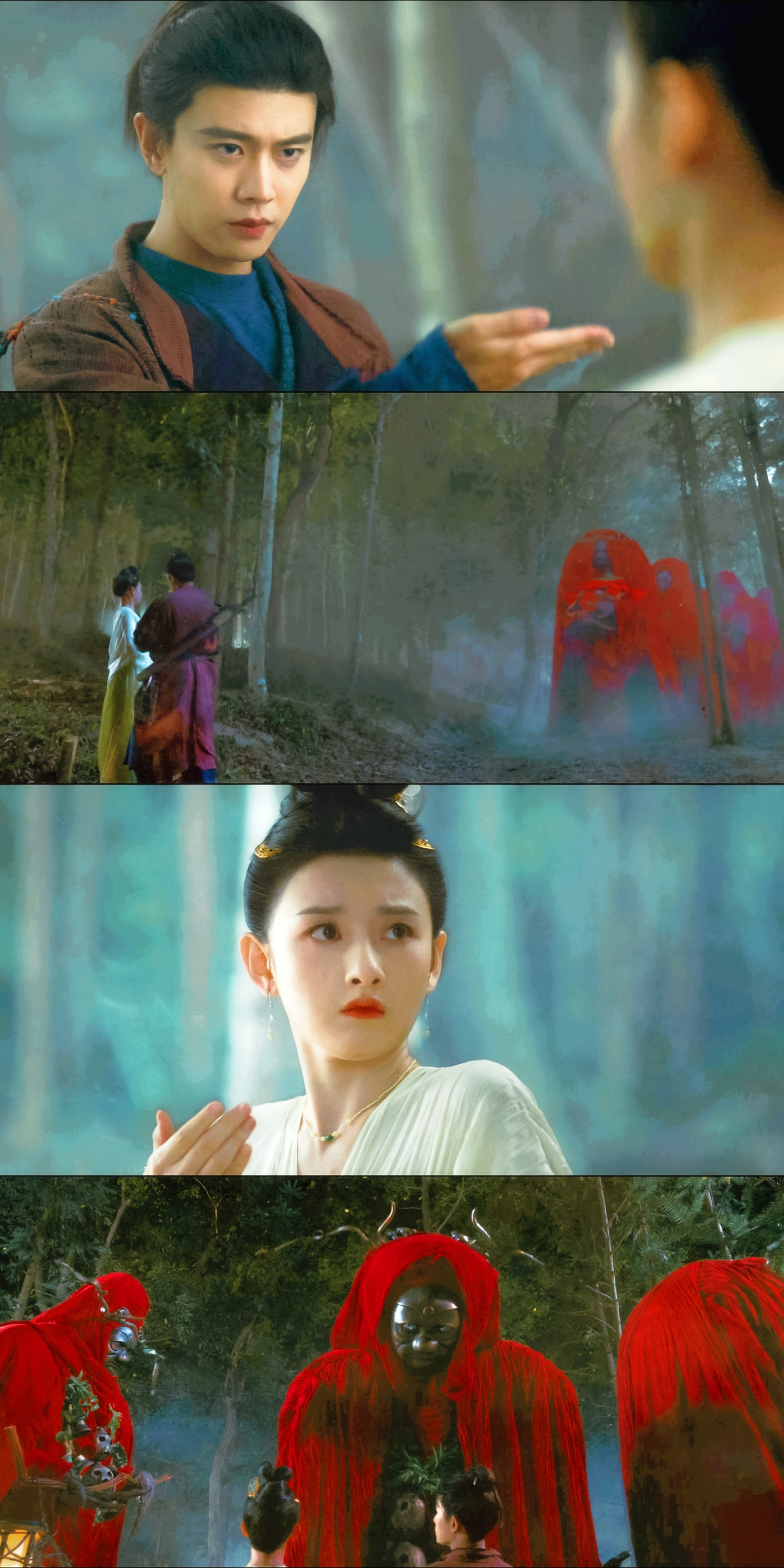 Cảnh đám cưới của sơn yêu hay lúc đom đóm dẫn lối cho Bán Hạ ra khỏi rừng tối... là một trong những cảnh đẩy kỹ xảo đẹp, huyền ảo.