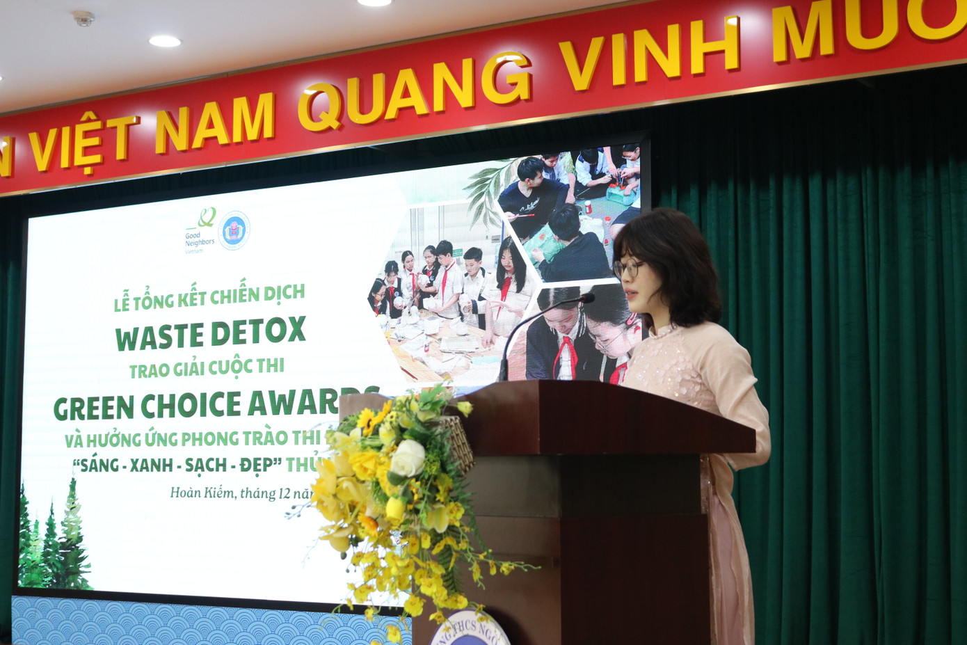 Bà Đỗ Hà Thu, đại diện của GNI chia sẻ về hành trình và ý nghĩa của chiến dịch trong chương trình. Bà Đỗ Hà Thu, đại diện của GNI chia sẻ về hành trình và ý nghĩa của chiến dịch trong chương trình.