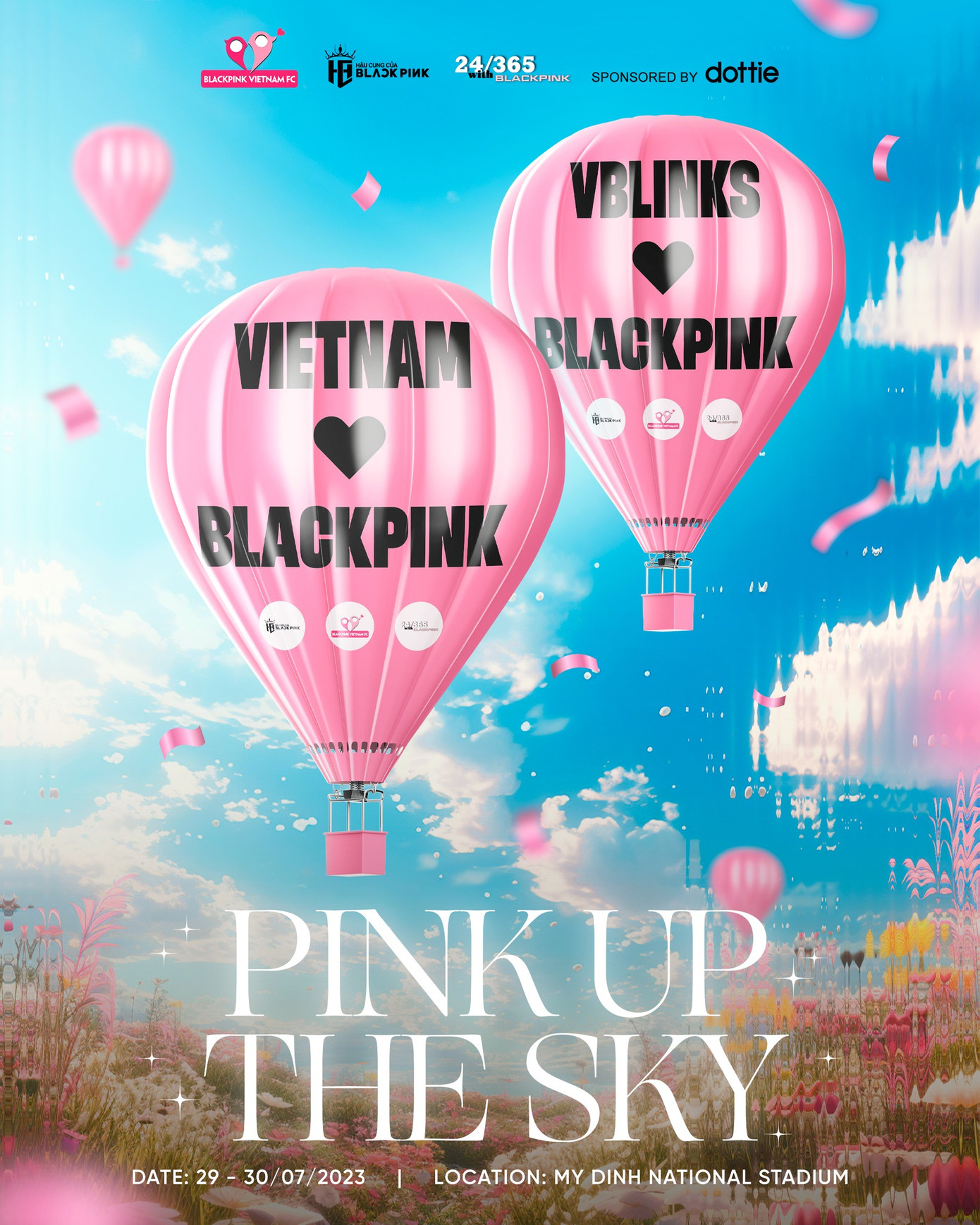 Một quả cầu sẽ ghi dòng chữ &quot;VIETNAM BLACKPINK&quot; và một quả sẽ ghi &quot;VBLINKS BLACKPINK&quot;. - Ảnh: BLACKPINK Vietnam FC