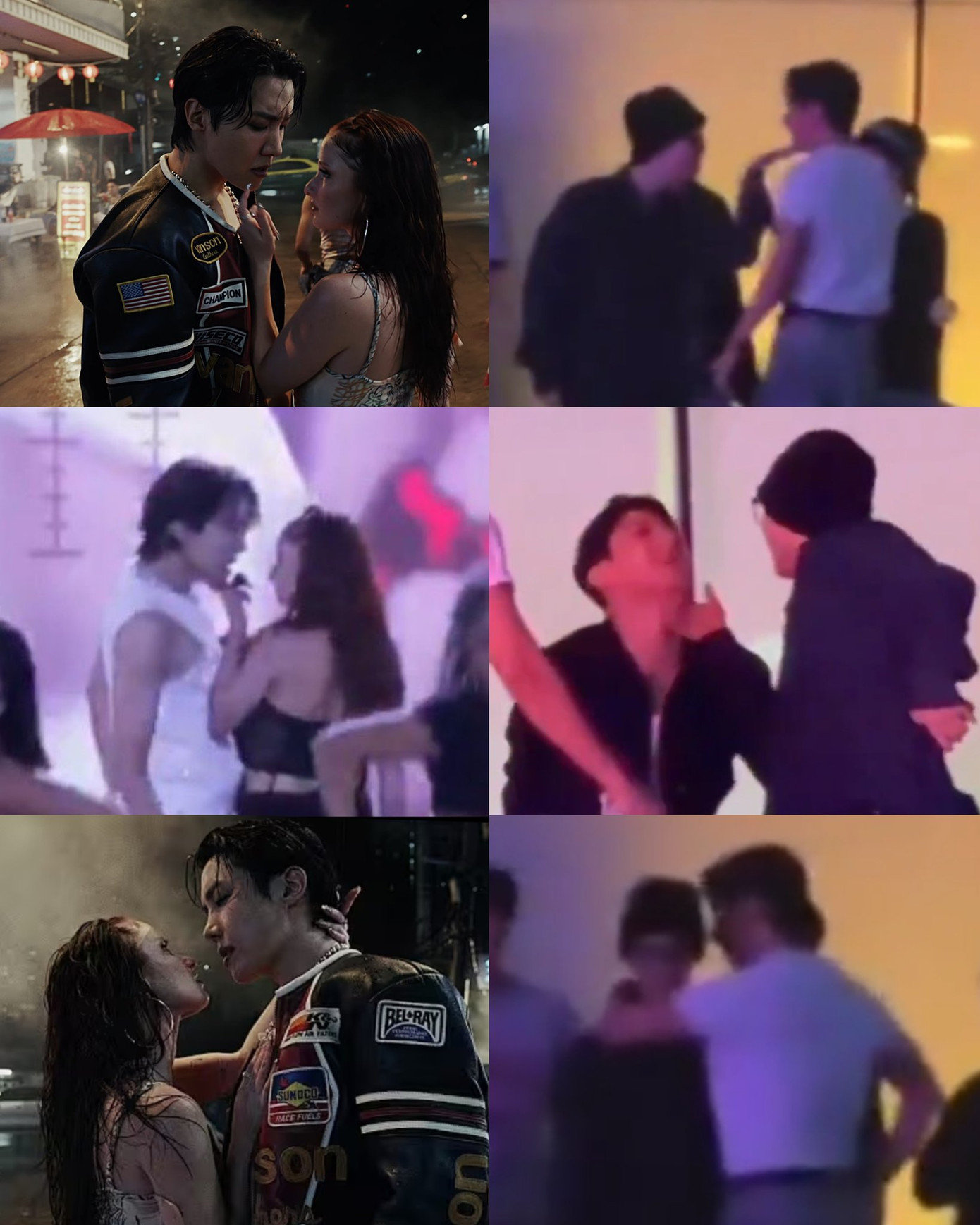 V, Jung Kook, Jimin diễn ngay bản parody trong khi người anh đang cực ngầu trên sân khấu. - Ảnh: @winnttaebear V, Jung Kook, Jimin diễn ngay bản parody trong khi người anh đang cực ngầu trên sân khấu. - Ảnh: @winnttaebear