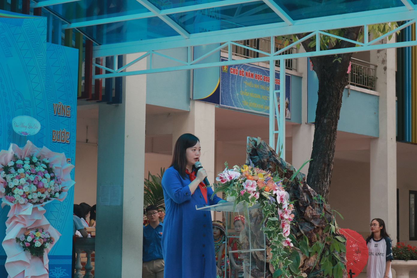 Chị Nguyễn Thị Thanh Tâm - Bí thư Quận đoàn, Chủ tịch Hội đồng Đội Quận phát biểu và chúc mừng tại Liên hoan "Chiến sĩ nhỏ Điện Biên". Chị Nguyễn Thị Thanh Tâm - Bí thư Quận đoàn, Chủ tịch Hội đồng Đội Quận phát biểu và chúc mừng tại Liên hoan "Chiến sĩ nhỏ Điện Biên".