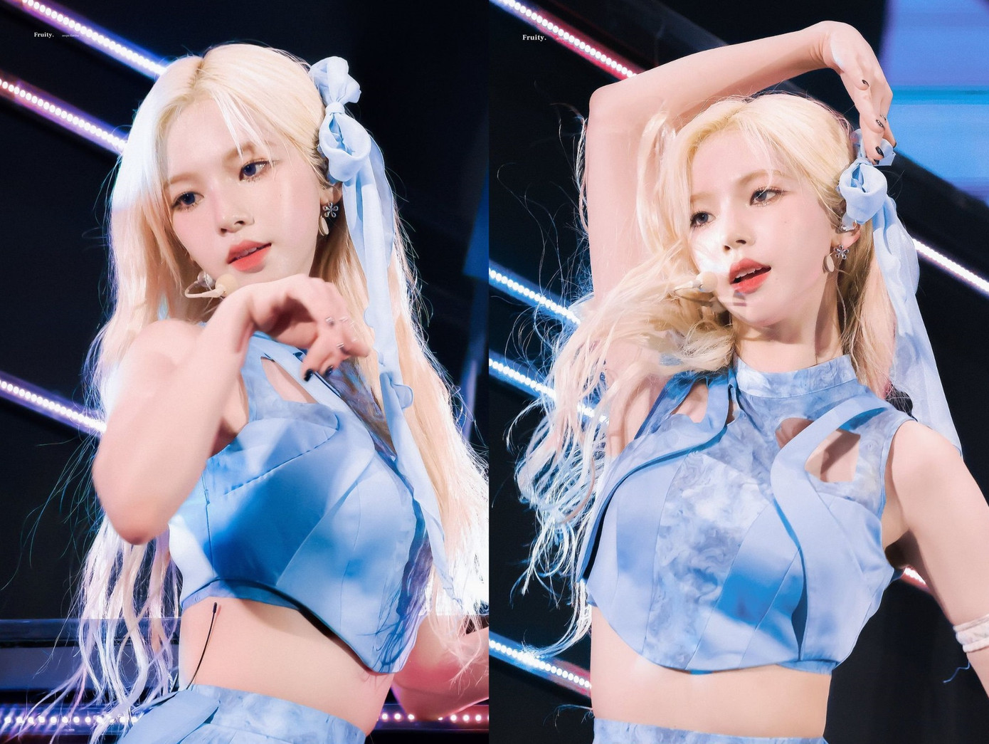 Karina được ví như phiên bản người thật của búp bê Barbie vì gương mặt trái xoan nhỏ nhắn, đôi mắt to tròn lại cộng thêm màu tóc vàng óng. - Ảnh: fruity0411 Karina được ví như phiên bản người thật của búp bê Barbie vì gương mặt trái xoan nhỏ nhắn, đôi mắt to tròn lại cộng thêm màu tóc vàng óng. - Ảnh: fruity0411