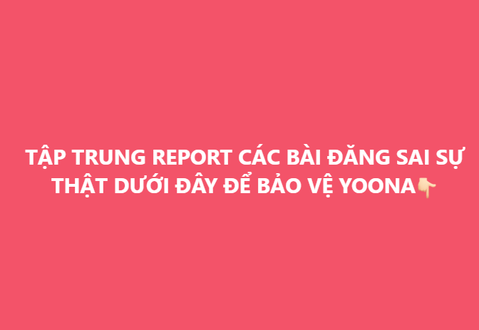 Các fan toàn cầu, trong đó có fan Việt, đang kêu gọi người hâm mộ không tương tác, lập tức nhấn report những bài viết lan truyền thông tin sai sự thật, ảnh hưởng tới danh tiếng thần tượng. Các fan toàn cầu, trong đó có fan Việt, đang kêu gọi người hâm mộ không tương tác, lập tức nhấn report những bài viết lan truyền thông tin sai sự thật, ảnh hưởng tới danh tiếng thần tượng.