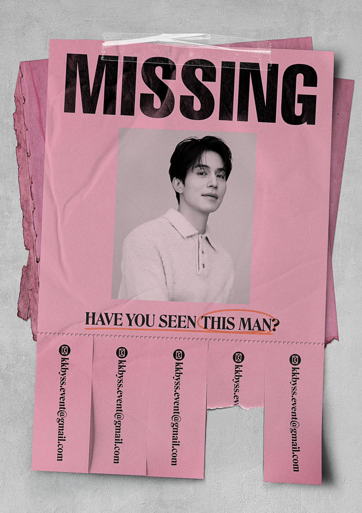 Thông báo Lee Dong Wook "mất tích" cũng được công ty đăng tải trên Instagram.