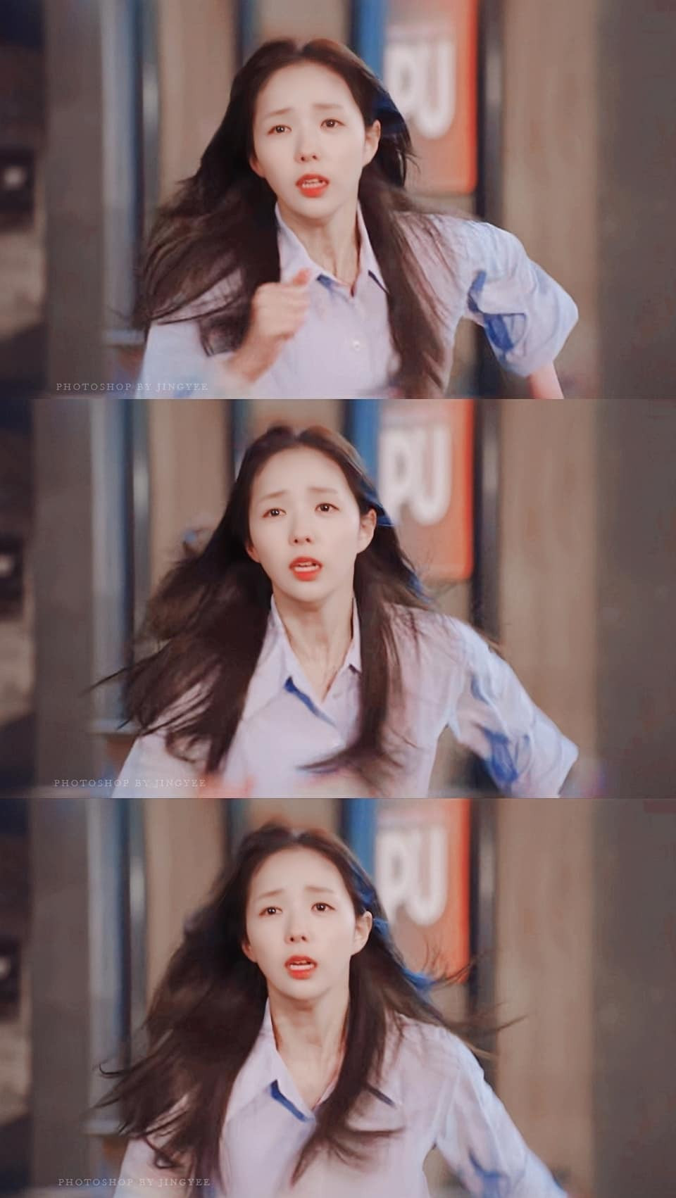 Nếu ở nguyên tác, Sa Eon cưỡng hôn để ép Hee Joo lên tiếng, thì bản truyền hình, lần đầu Hee Joo cất giọng trước mặt anh là lúc thấy chồng suýt bị ô tô đâm. - Ảnh: Jingyee