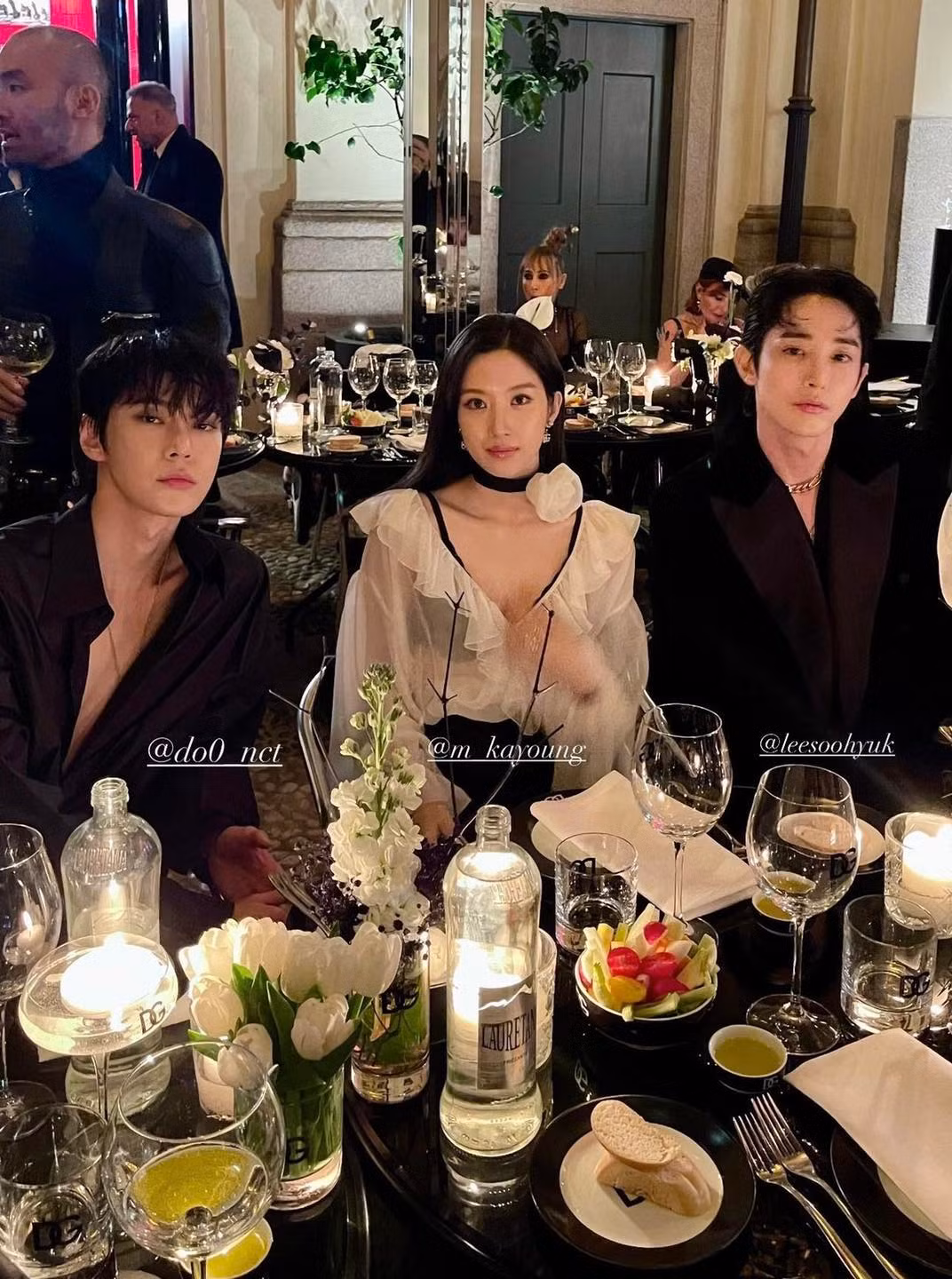 Mãn nhãn với gấp 3 visual của Doyoung, Moon Ga Young và Lee Soo Hyuk tại after party của Dolce &amp; Gabbana.