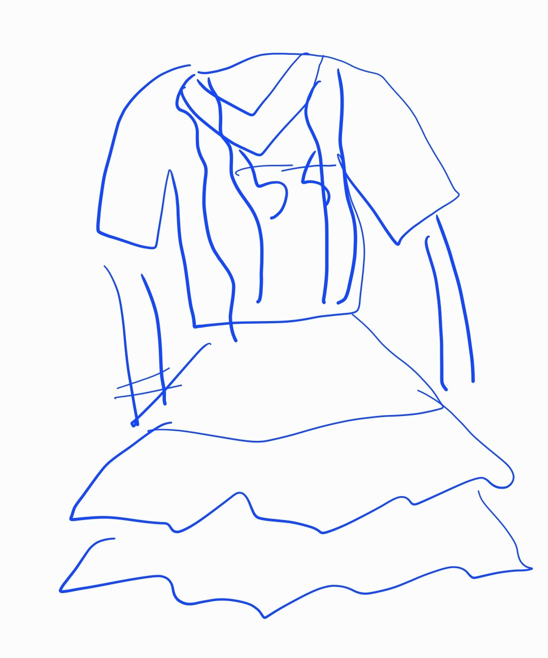 Fan vẽ nhanh trang phục của Jennie. - Nguồn: @jencherryjane Fan vẽ nhanh trang phục của Jennie. - Nguồn: @jencherryjane