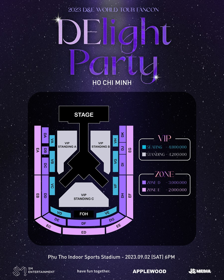 Sơ đồ và giá vé chính thức fancon của D&E. Sơ đồ và giá vé chính thức fancon của D&E.