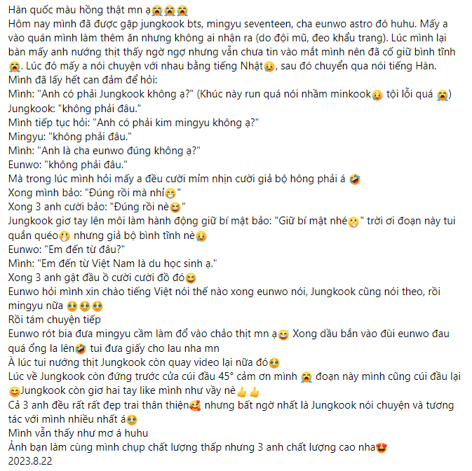 Toàn bộ câu chuyện được Thanh Thảo đăng tải.