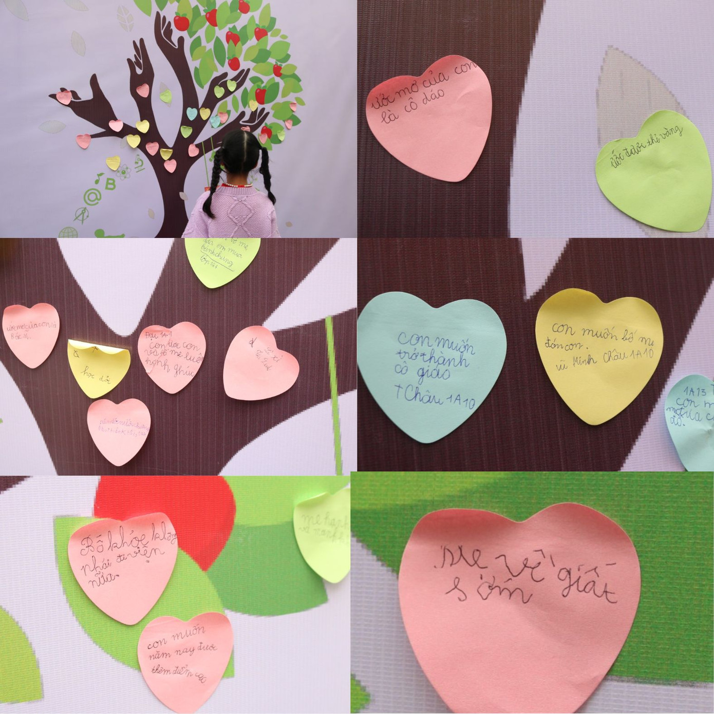 Những dòng chữ dù có chút sai chính tả, có hơi không thẳng hàng, nhưng là những ước mơ chứa đầy sự ấm áp, đáng yêu của các bạn học sinh trường Tiểu học Đoàn Thị Điểm. Những dòng chữ dù có chút sai chính tả, có hơi không thẳng hàng, nhưng là những ước mơ chứa đầy sự ấm áp, đáng yêu của các bạn học sinh trường Tiểu học Đoàn Thị Điểm.