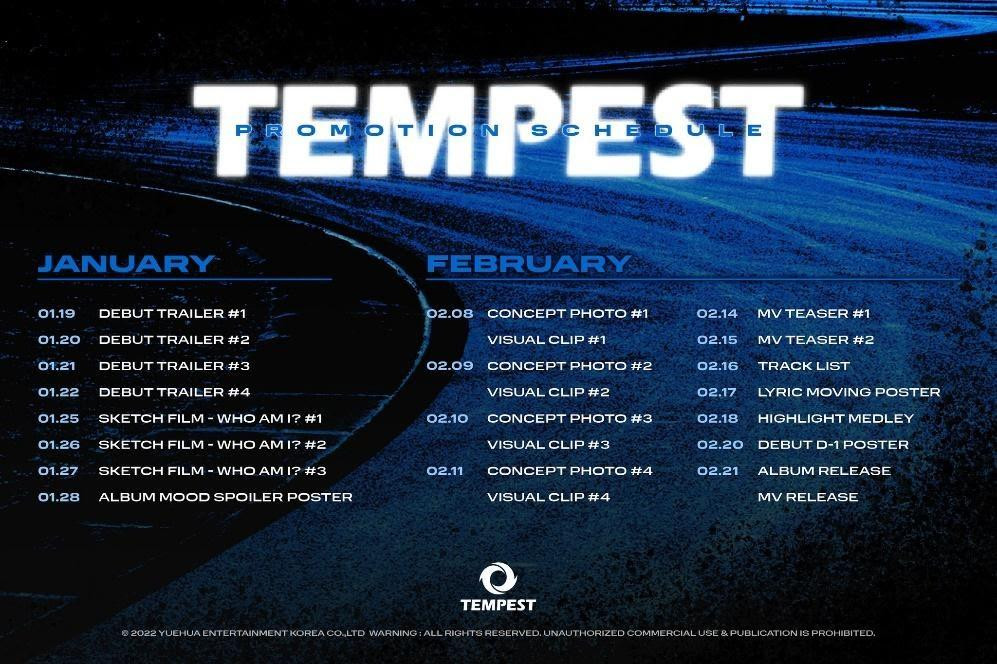 Lịch trình ra mắt được công bố của TEMPEST. Lịch trình ra mắt được công bố của TEMPEST.