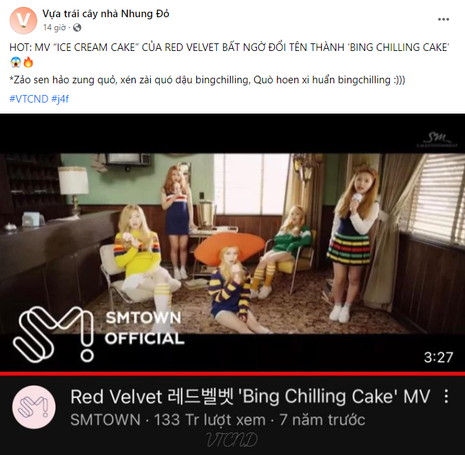 Red Velvet và Ice Cream Cake cũng không ngoại lệ!