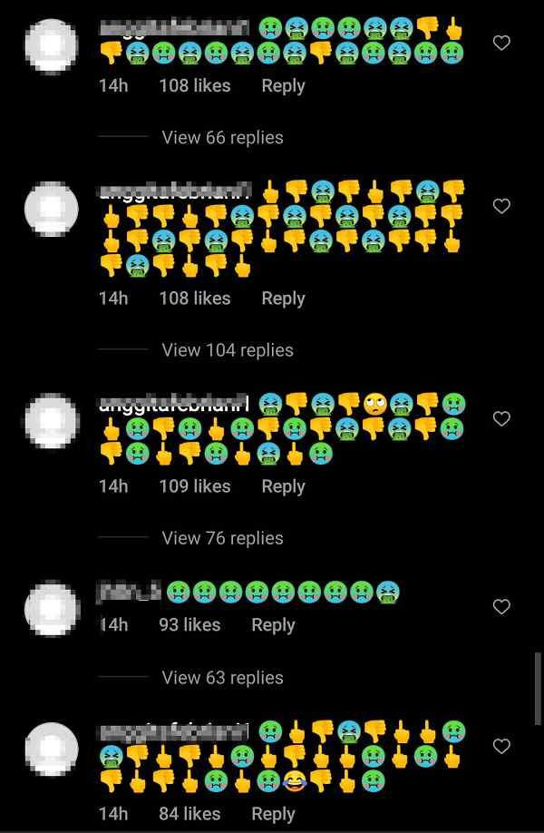 Các bình luận thô lỗ dưới bài đăng trên Instagram của Lisa. - Ảnh: @crazylovelili