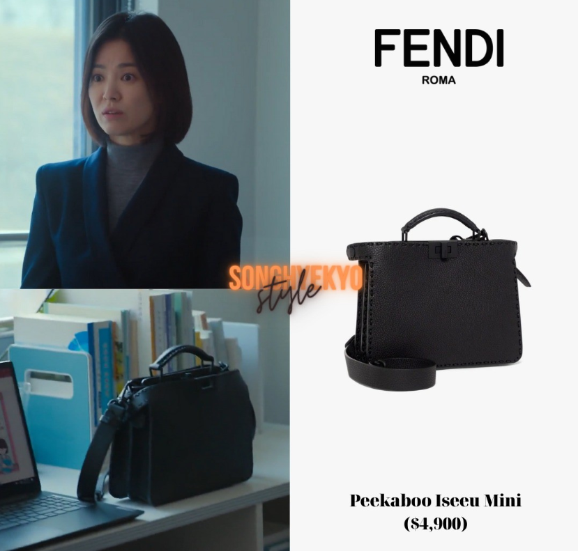 Cô giáo Tiểu học Moon Dong Eun cũng &quot;gây choáng&quot; khi đi dạy với chiếc túi Fendi có giá gần 115 triệu đồng. - Ảnh: songhyekyostyle