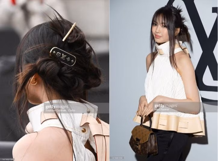 Chiếc kẹp tóc nhỏ được Hyein sử dụng cũng có giá "sương sương" khoảng 21 triệu đồng. Kiểu tóc lạ mắt của Hyein hứa hẹn sẽ tạo thành xu hướng mới. Chiếc kẹp tóc nhỏ được Hyein sử dụng cũng có giá "sương sương" khoảng 21 triệu đồng. Kiểu tóc lạ mắt của Hyein hứa hẹn sẽ tạo thành xu hướng mới.