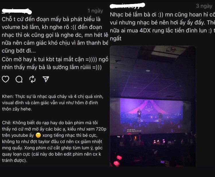 Một vài đánh giá của khán giả khi rời rạp.