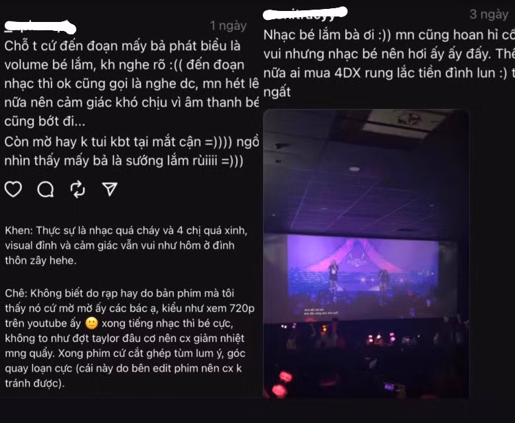 Một vài đánh giá của khán giả khi rời rạp.