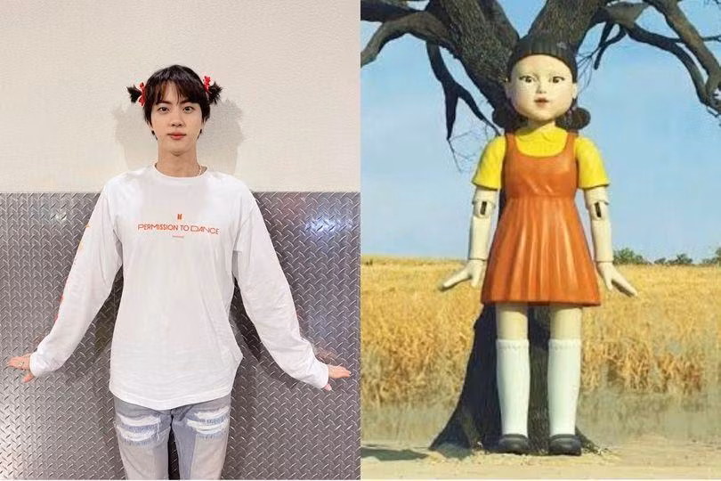 Màn cosplay của Jin khiến fan không nhịn được cười.