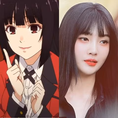 Với kiểu tóc mái ngố giúp Joy (Red Velvet) trông giống Yumeko Jabami (Học Viện Đỏ Đen).