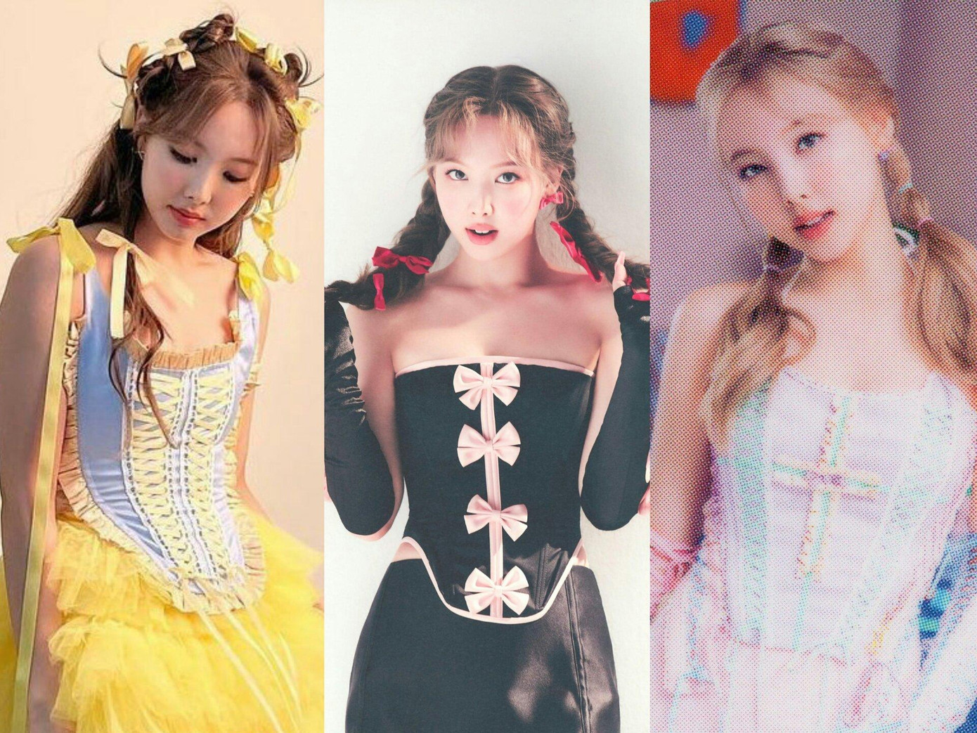 Nayeon đã diện 3 mẫu corset đến từ Fancì Club trong album ra mắt solo đầu năm nay.