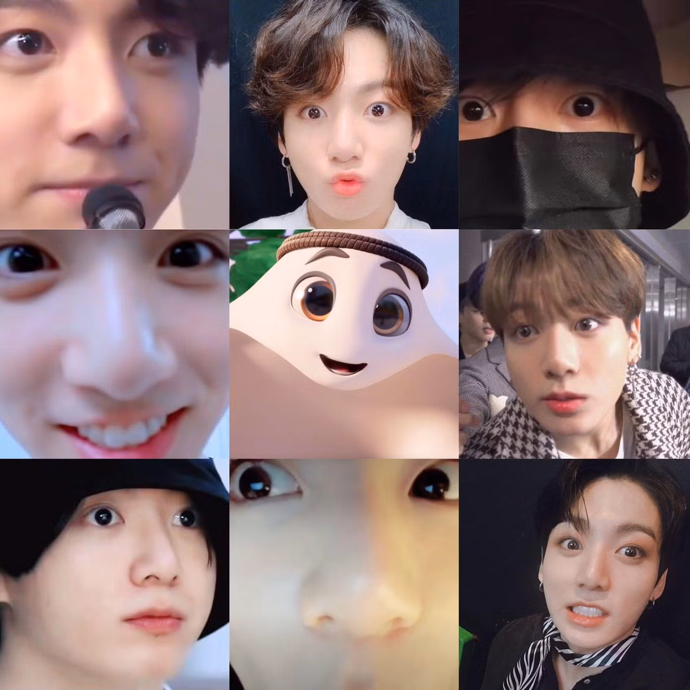 La'eeb và Jung Kook đều có đôi mắt sáng, to tròn và cặp má bánh bao. - Ảnh: @seoulbondedsoul