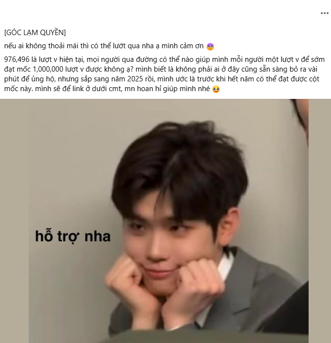 "Giật tút" rất căng nhưng bên dưới bình luận, blog ủng hộ Taerae (ZB1) thả link YouTube ca khúc nhạc phim mà nam idol thể hiện để "khều view" khiến các followers cười ngất.