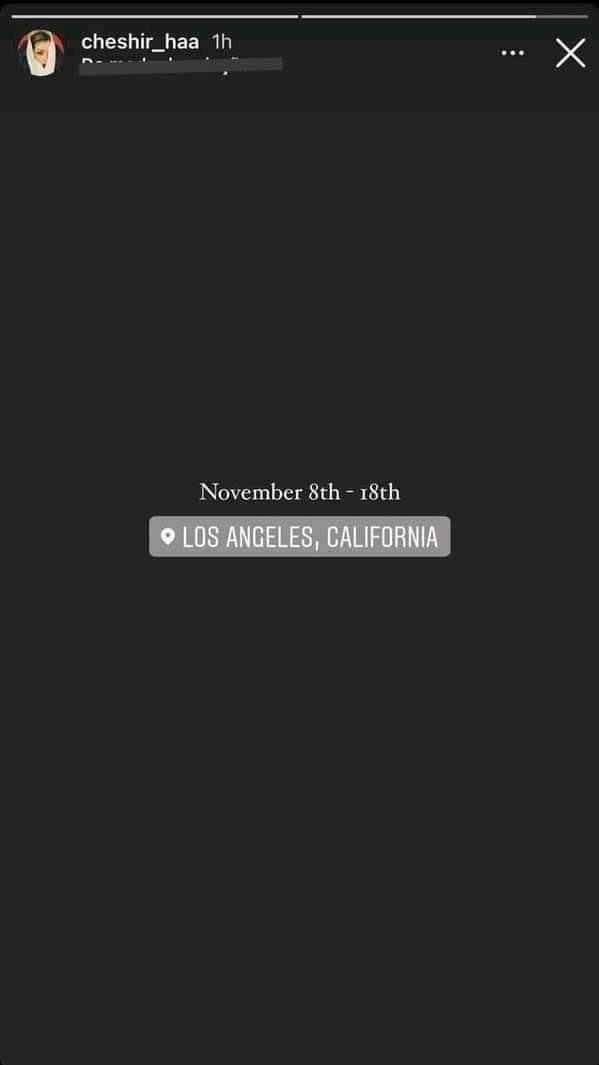 Điều này hoàn toàn trùng khớp với thời gian và địa điểm mà Cheshir Ha cũng đã cập nhật trên Story Instagram của cô. - Nguồn: @cheshir_haa Điều này hoàn toàn trùng khớp với thời gian và địa điểm mà Cheshir Ha cũng đã cập nhật trên Story Instagram của cô. - Nguồn: @cheshir_haa