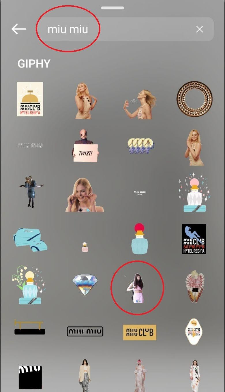 Gõ &quot;Miu Miu&quot; trên thanh tìm kiếm của Instagram sẽ ra hình của Won Young. Điều này hoàn toàn dễ hiểu vì nữ idol là đại sứ của hãng.
