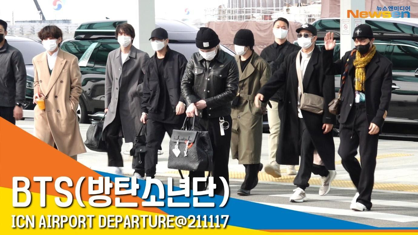 BTS có mặt tại sân bay Hàn Quốc, sẵn sàng cho các lịch trình tại Mỹ.