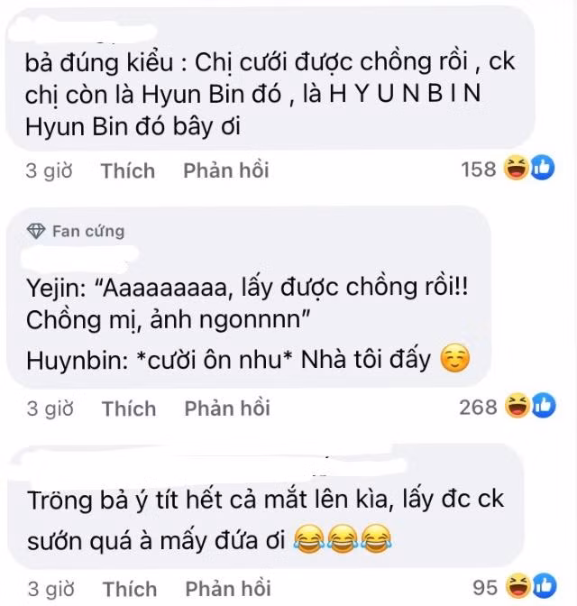Nụ cười "như vớ được vàng" của Ye Jin khiến cư dân mạng Việt thích thú, để lại vô số bình luận trêu đùa. Nụ cười "như vớ được vàng" của Ye Jin khiến cư dân mạng Việt thích thú, để lại vô số bình luận trêu đùa.